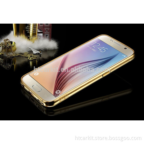 Mirror case For samsung galaxy s6 metal frame aluminum cover case 2015 hot sale luxury design
